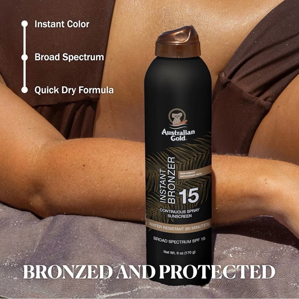 Australian Gold Instant Bronzer Continuous Spray Sunscreen 6oz - Picture 3 of 3